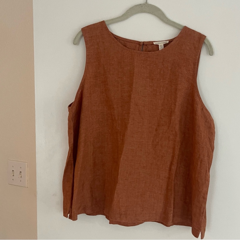 Eileen Fisher organic linen Delave tank